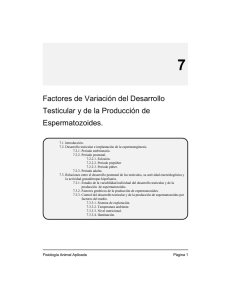 Factores de Variación del Desarrollo Testicular y de la Producción