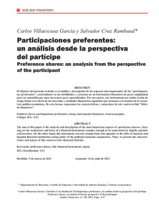 Participaciones preferentes - IEAF - Instituto Español de Analistas