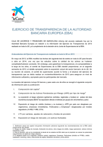 EJERCICIO DE TRANSPARENCIA DE LA AUTORIDAD BANCARIA