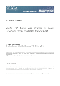 Trade with China and strategy in South American