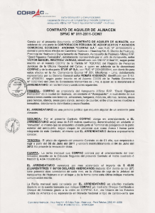 CONTRATO DE AQUILER DE ALMACÉN SPNC N° 011—2011-CONT