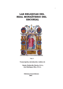 Reliquias - Real Biblioteca del Monasterio de El Escorial