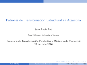 Patrones de Transformación Estructural en Argentina