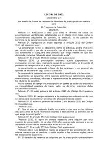 LEY 791 DE 2002 (diciembre 27) por medio de la cual se reducen