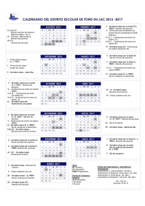 2016-2017 Calendar - Board Approved