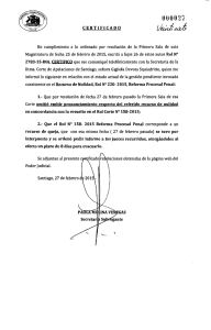 CERTIFICADO Corte omitió emitir pronunciamiento respecto del