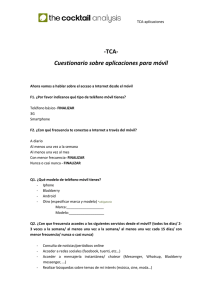 TCA- Cuestionario sobre aplicaciones para móvil