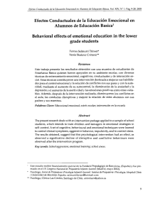 Efectos Conductuales de la Educación Emocional en Alumnos de