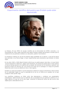 Experimento científico demuestra que Einstein pudo estar equivocado