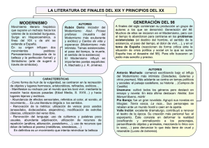LA LITERATURA DE FINALES DEL XIX Y PRINCIPIOS DEL XX