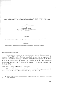 nota floristica sobre grado y sus contornos