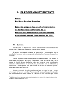 El Poder Constituyente - Dr. Boris Barrios González