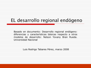 EL desarrollo regional endógeno