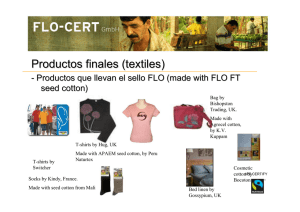 Productos finales (textiles) - Sello FAIRTRADE