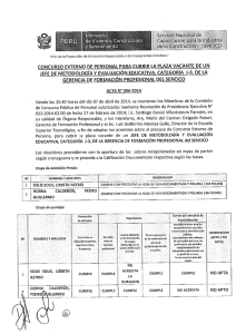 CONCURSO EXTERNO DE PERSONAL PARA CUBRIR