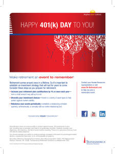 Happy 401(k) Day to you! - Transamerica Retirement Solutions