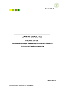 learning disabilities course guide