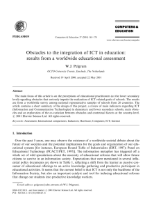 Obstacles to the integration of ICT in education: results from