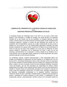 V Mensaje Presidente SCC - Cardiocentro "Ernesto Che Guevara"