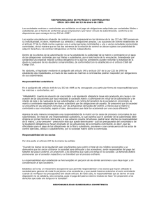 RESPONSABILIDAD DE MATRICES O CONTROLANTES Oficio 125