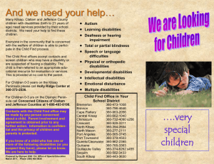 And we need your help… ….very special children