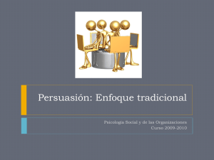 Persuasión: Enfoque tradicional