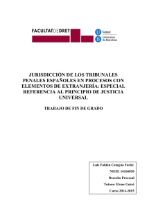 jurisdicción de los tribunales penales españoles en procesos con
