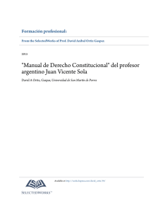 "Manual de Derecho Constitucional" del profesor argentino Juan