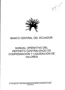 Manual Operativo del Depósito Centralizado de Compensación y