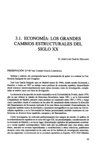 3.1. ECONOMÍA: LOS GRANDES CAMBIOS ESTRUCTURALES