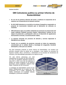 GM Colmotores publica su primer Informe de