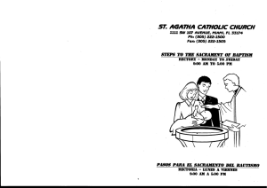 guía de bautismo - St. Agatha Catholic Church