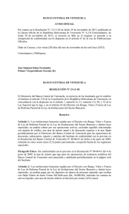 Resolución N° 13-11-02 - Banco Central de Venezuela
