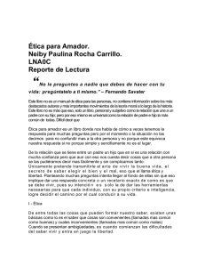 Ética para Amador. Neiby Paulina Rocha Carrillo. LNA0C Reporte