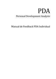 Personal Development Analysis Manual de Feedback PDA Individual