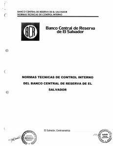 Normas Técnicas de Control Interno del Banco Central de Reserva