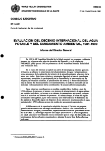 evaluacion del decenio internacional del agua potable y del