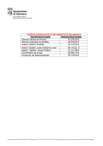 Denominaci&oacute;n puesto Retribuciones anuales Director Oficina de