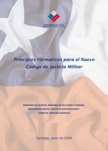 Principios Formativos para el Nuevo Código de Justicia Militar