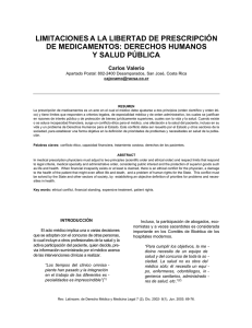 Limitaciones a la libertad de prescripción de medicamentos