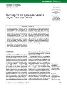 Transporte de gases por medio de perfluorocarbonos