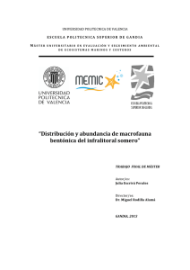 “Distribución y abundancia de macrofauna bentónica del infralitoral