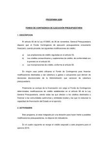PROGRAMA 929N FONDO DE CONTIGENCIA DE EJECUCIÓN