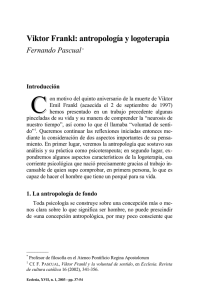 Viktor Frankl: antropología y logoterapia Fernando Pascual