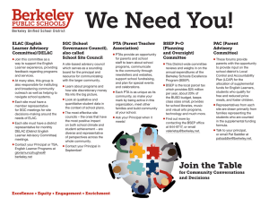 We Need You! - Berkeley Unified School District