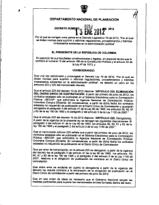 Decreto 053 de 2012 - Ministerio de Comercio, Industria y Turismo