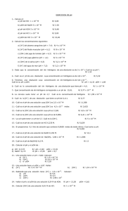 EJERCICIOS DE pH 1.- Calcule el: a) pH del HCl 1 x 10