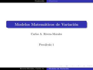 Modelos Matemáticos de Variación
