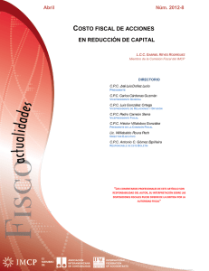 costo fiscal de acciones en reducción de capital