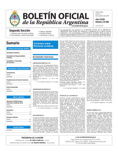 Sumario - Boletín Oficial de la República Argentina